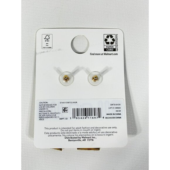 Halloween Haunted House Ghost Earrings Goldtone Glow In The Dark - Picture 7 of 7